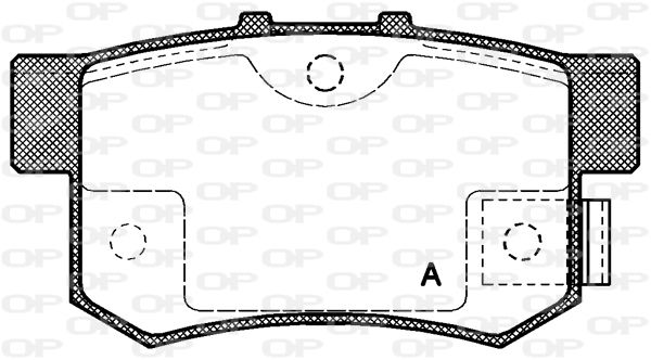 OPEN PARTS Комплект тормозных колодок, дисковый тормоз BPA0325.02